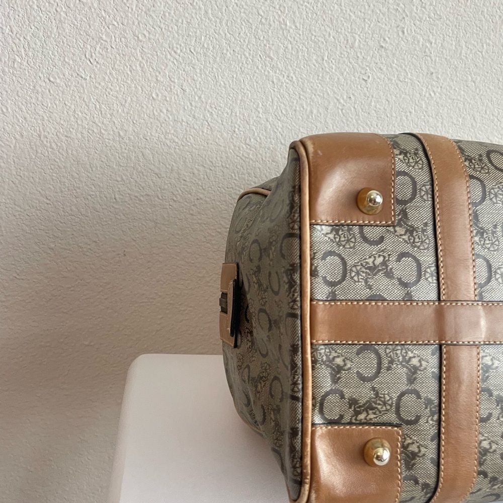 CELINE Vintage Carriage Monogram Boston Duffle Travel Bag Y2K - Picture 11 of 13